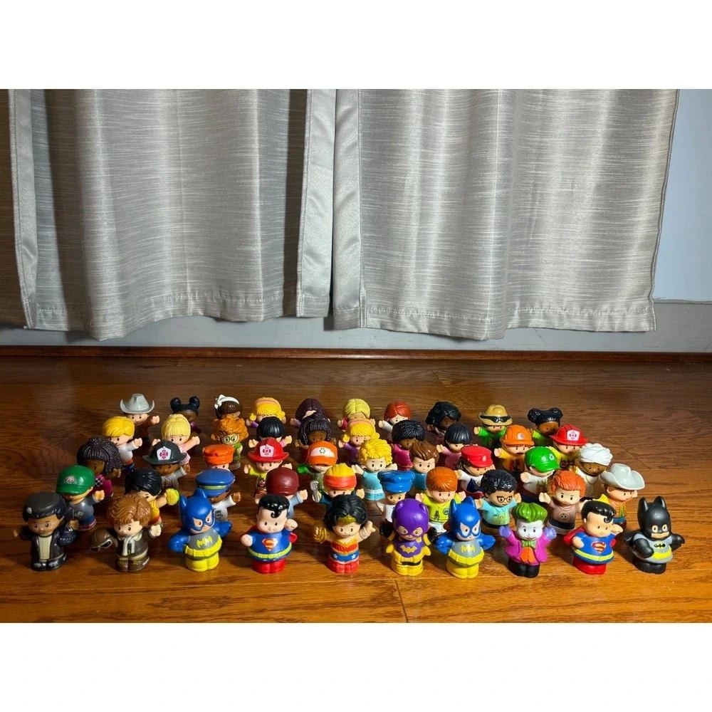 Little People - 50 Characters Lot - DC Superheroes, Amelia Earhart, Barbie